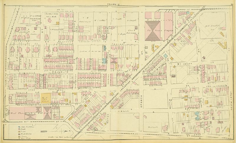 Plate G, Atlas of the 24th & 27th Wards. West Philadelphia