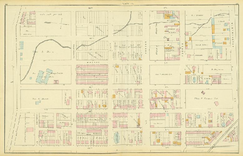 Plate H, Atlas of the 24th & 27th Wards. West Philadelphia