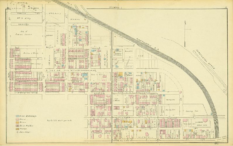 Plate I, Atlas of the 24th & 27th Wards. West Philadelphia