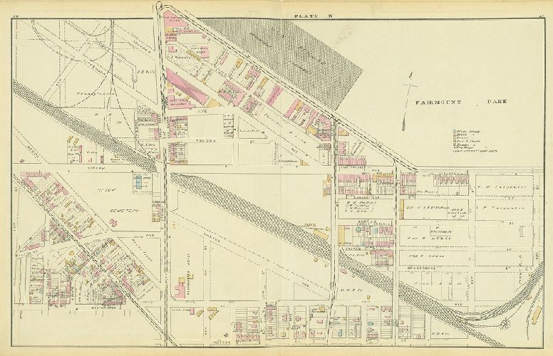 Plate K, Atlas of the 24th & 27th Wards. West Philadelphia