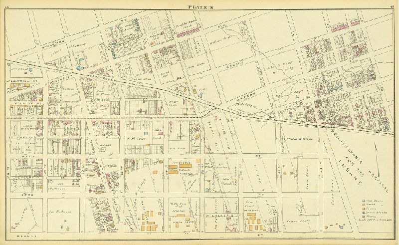 Plate N, Atlas of the 24th & 27th Wards. West Philadelphia