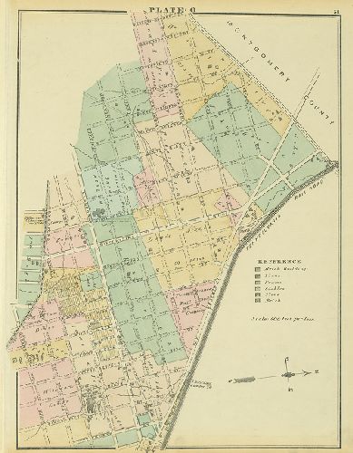Plate O, Atlas of the 24th & 27th Wards. West Philadelphia