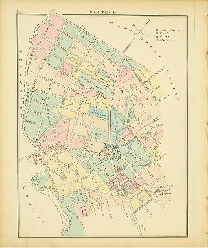Plate Q, Atlas of the 24th & 27th Wards. West Philadelphia