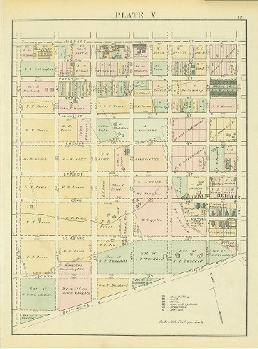 Plate X, Atlas of the 24th & 27th Wards. West Philadelphia