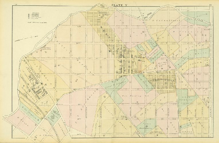 Plate Y, Atlas of the 24th & 27th Wards. West Philadelphia