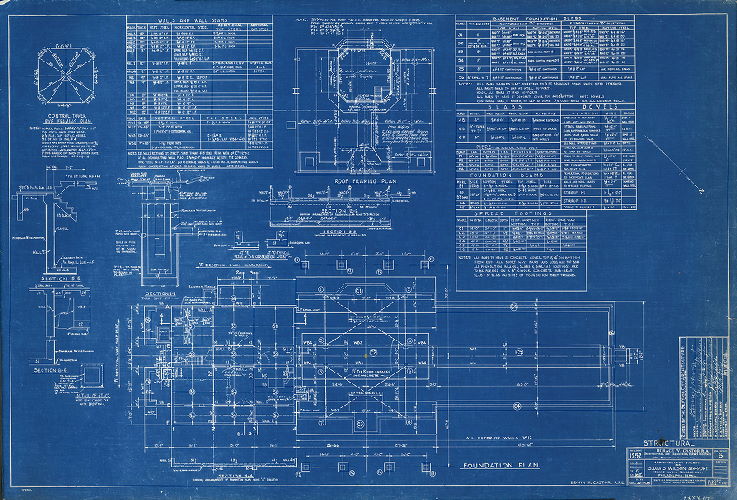 Plan, Administration building for S. Davis Wilson Air-Port, Island Ave. & Penrose Ave., Philadelphia, Penna. Building 1252, Drawing 6. Structural plans. Horace W. Castor, R.A. Date: Aug 30, 1938. Revised by the Department of City Architecture, Oct. 26, 1938. 