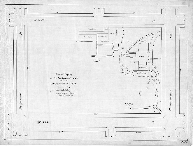 Plan, Plan of property in the Twenty-seventh Ward belonging to Est. Clarence H. Clark