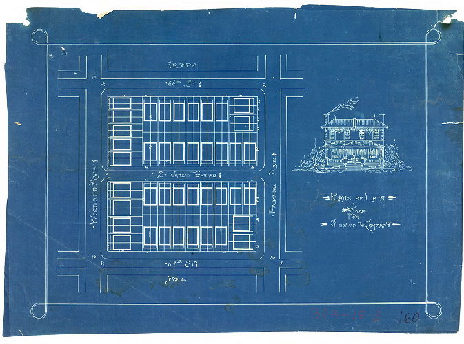 Plan, Plan of lots in 27th Ward for Gibson and Company