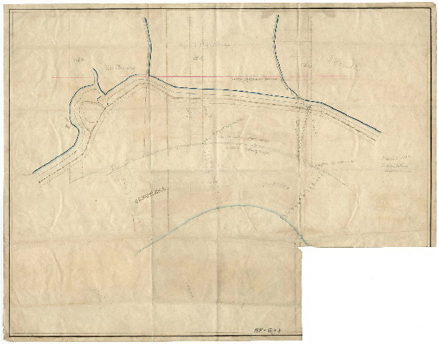 Plan, March 5, 1881. Proposed wharf [on Schuylkill River], W. W. Harkness