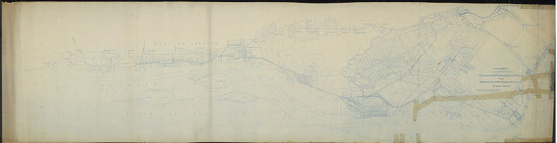 Plan, No. 16900. P.B. and W. R.R. [Philadelphia, Baltimore and Washington Railroad and Sixtieth St. and S. Chester Branches. Scale 1"=1000'. Engineering Department - P. R. R. [Pennsylvania Railroad], Philadelphia, PA, Feb. 1st, 1918