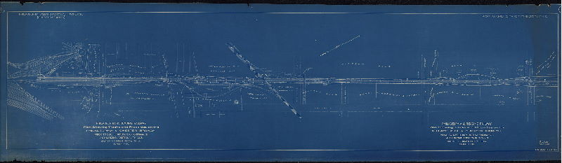 Plan, Philadelphia & Reading Railway. Plan showing tracks and properties on the Philadelphia & Chester Branch, prior to Dec. 11, 1917: Date or ordinance authorizing additional tracks. Station 0 - Grays Ferry Phila. Chief Engineer's Office. P-2028, Dec. 11, 1917. 6 sheets, Sheet No. 1 [Subsidiary title: Philadelphia, Wilmington & Baltimore R.R. (Chester Branch). 40th Ward, City of Philadelphia]