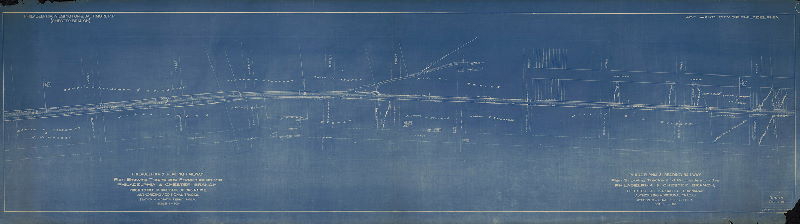 Plan, Philadelphia & Reading Railway. Plan showing tracks and properties on the Philadelphia & Chester Branch, prior to Dec. 11, 1917: Date or ordinance authorizing additional tracks. Station 0 - Grays Ferry Phila. Chief Engineer's Office. P-2028, Dec. 11, 1917. 6 sheets, Sheet No. 3 [Subsidiary title: Philadelphia, Wilmington & Baltimore R.R. (Chester Branch). 40th Ward, City of Philadelphia]