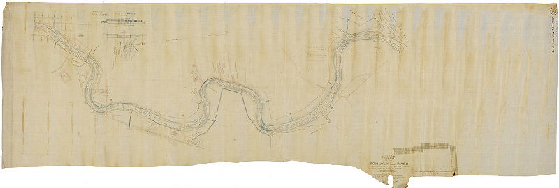 Plan (alternate image), Chart of the Schuylkill River from its mouth to the Chestnut St. Bridge. Surveyed during the summer and fall of 1871, under the direction of Lt. Col. J. D. Kurtz, Corps of Eng's. U.S.A by W. C. Cranmer C.E.