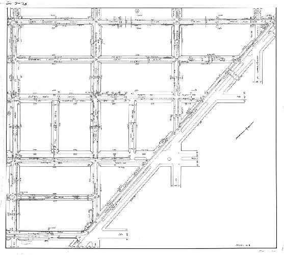 Plan, Sheet No. 5. [Plans showing existing surface drainage of a portion of the Eastwick Section. Made for the use of the Bureau of Highways. Fortieth Ward Phila.] 