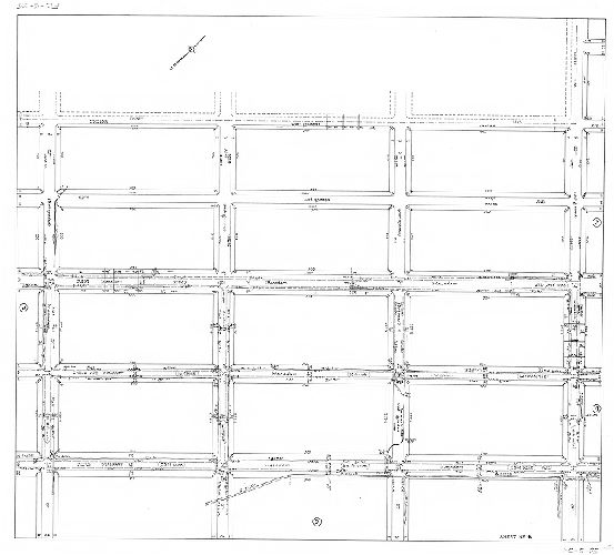 Plan, Sheet No. 6. [Plans showing existing surface drainage of a portion of the Eastwick Section. Made for the use of the Bureau of Highways. Fortieth Ward Phila.] 