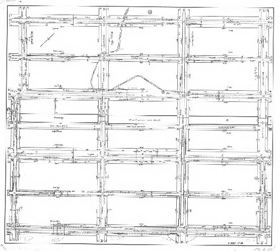 Plan, Sheet No. 11. [Plans showing existing surface drainage of a portion of the Eastwick Section. Made for the use of the Bureau of Highways. Fortieth Ward Phila.] 