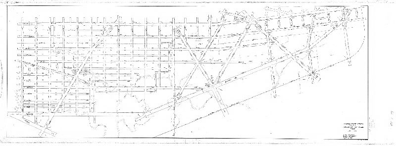 Plan, Calculation sheet, revision of portion of 40th Ward Phila. Scale 1"=200'. Bureau of Surveys, General Plans Division. October 9, 1918. April 17, 1919. 