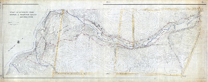 Plan (adjusted), Plan of proposed park boundary, Cresheim Valley, Wissahickon. Approved 1903.