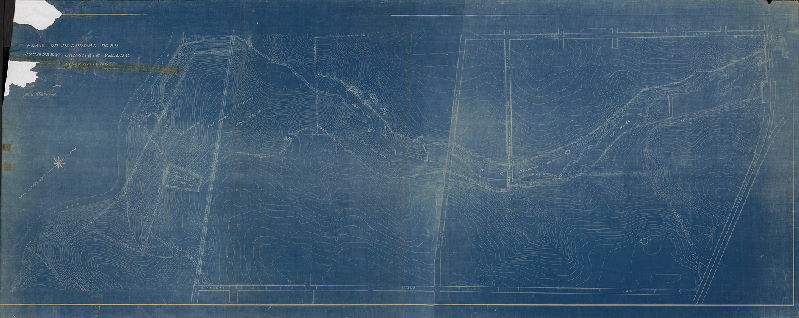 Plan (blueprint), Plan of proposed park boundary, Cresheim Valley, Wissahickon. Approved 1903.