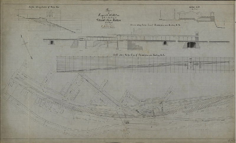 Plan, Plan of proposed abolition of grade crossing at Wissahickon Station, 21st Ward.