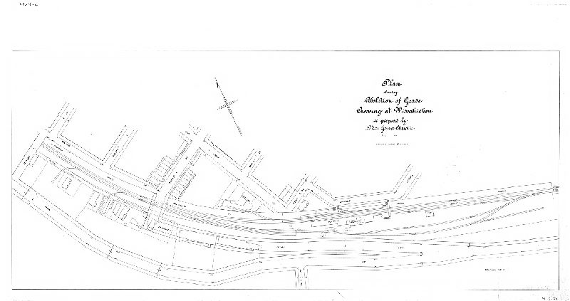 Plan, Plan showing abolition of grade crossing at Wissahickon Station as proposed by Mr. James Christie.