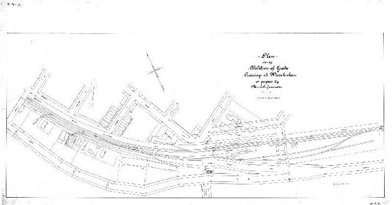 Plan, Plan showing abolition of grade crossing at Wissahickon as proposed by Mr. E. S. Lemmon.