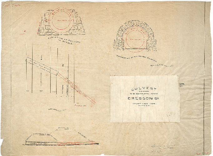 Plan, Culvert to be constructed across Cresson St., Twenty-first Ward. 