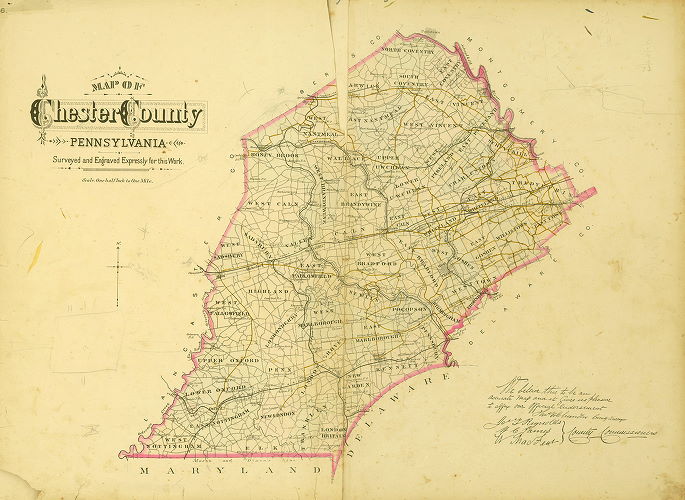 Map Index, Chester County, Pennsylvania