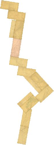 Mosaic of Map Sections, Topographical Plan of Cobbs Creek Park