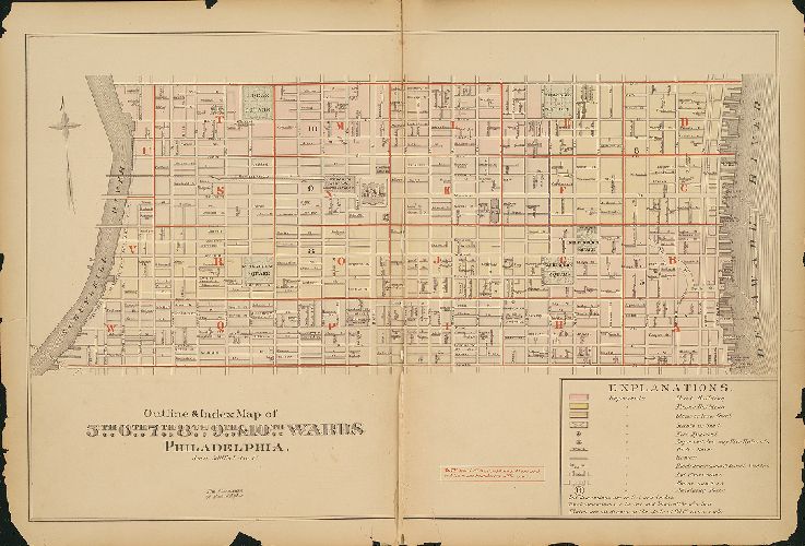 Index Plate, Atlas of the City of Philadelphia, 1885