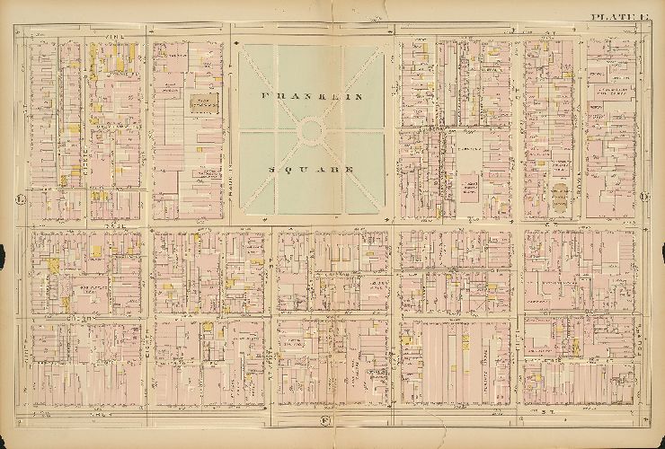 Plate E, Atlas of the City of Philadelphia, 1885
