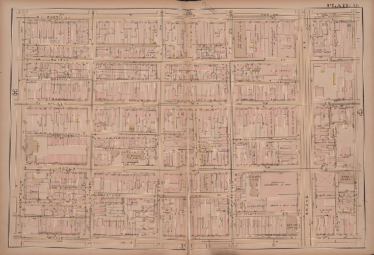 Plate O, Atlas of the City of Philadelphia, 1885