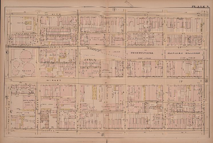 Plate S, Atlas of the City of Philadelphia, 1885