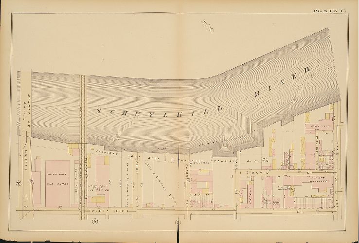 Plate U, Atlas of the City of Philadelphia, 1885