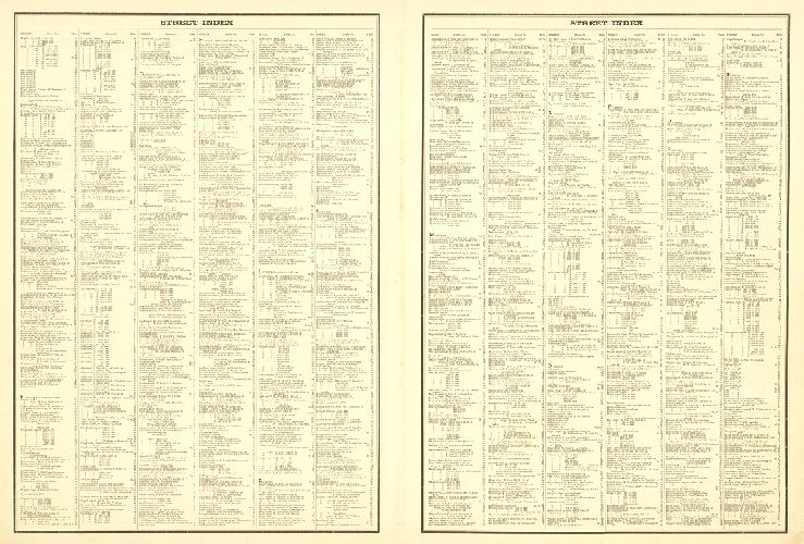 Street Index 2, Atlas of the City of Philadelphia