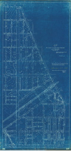 Plan, Map of the revision of lines and grades with topography upon Plan 127. [Ordinance March 31, 1884; confirmed April 1, 1889; copy made 1912] , 1889