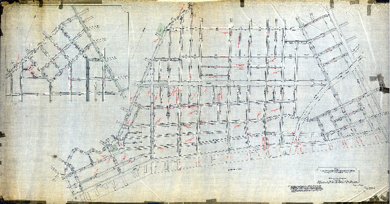 Plan (alternate image), Plan of the Survey and regulation of the Eastern Section of the Kensington District of the Northern Liberties. Approved by the Board of Commissioners March 26th, 1849. Confirmed by an Act of Assembly passed April 5th, 1849. The same Act requires the confirmation of Franklin Avenue to Richmond St. in the District of Richmond. Arranged and revised by Benjn. Moore., 1849