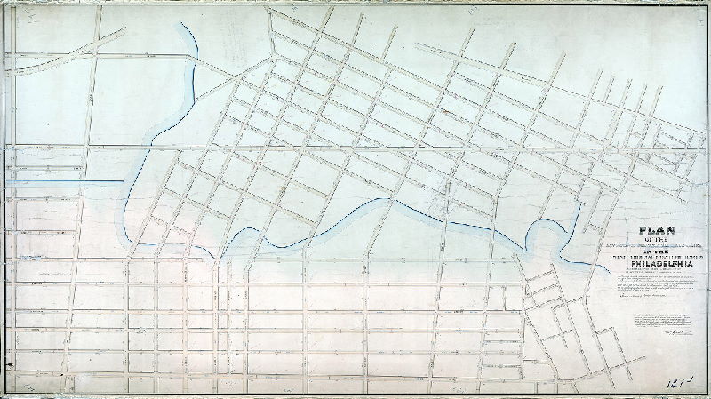 Plan, Plan of the revision of street and grade lines in the Twenty-Third and Twenty-Fifth Wards Philadelphia in accordance with a resolution of Councils approved October 31st ,1868 [Approved by Board of Surveyors Oct. 17, 1870; confirmed with exceptions by Board, Sept. 2, 1872]., 1870