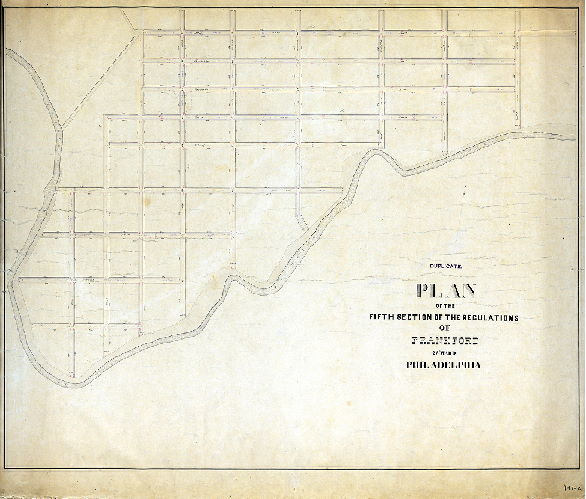 Plan (alternate image), Plan of the Fifth Section of the regulations of Frankford, 23rd Ward, Philadelphia [No dates or signatures], 1860 ca.