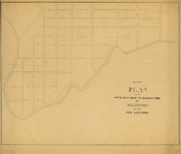 Plan, Plan of the Fifth Section of the regulations of Frankford, 23rd Ward, Philadelphia [No dates or signatures], 1860 ca.