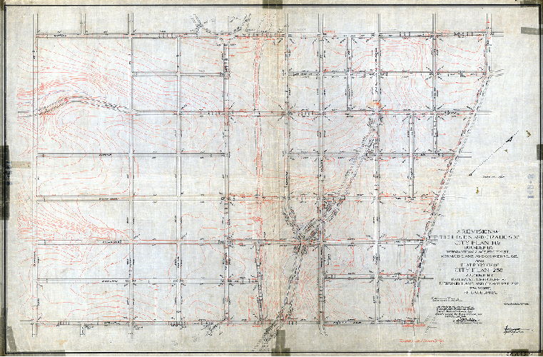 Plan, A revision of the lines and grades of City Plan 149 bounded by Germantown Avenue, Emlen Street, Mermaid Lane, and Gravers Lane and that portion of City Plan 288 bounded by Emlen St., Cherokee St., Mermaid Lane and Gravers Lane, 22d Ward. Philadelphia. [Ordinance Nov. 10, 1900; confirmed Oct. 1, 1906], 1906
