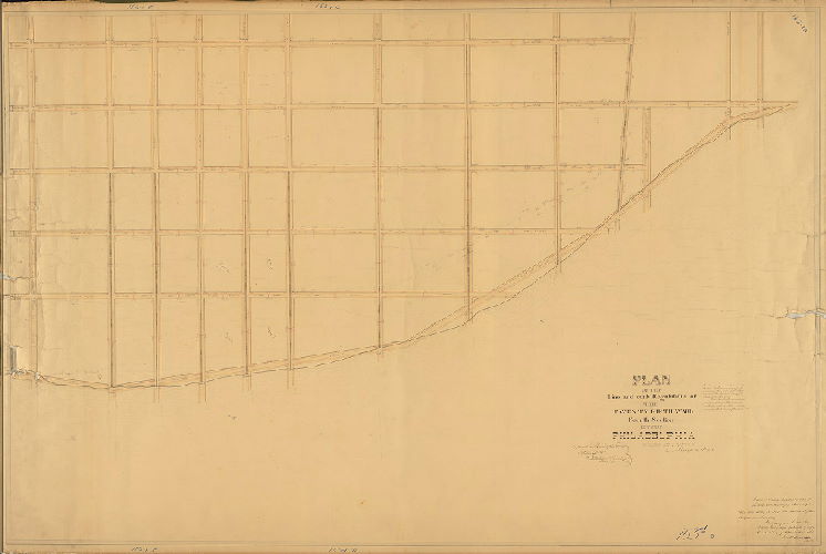 Plan, Plan of the line and curb regulations of the Twenty-fifth Ward, Fourth Section, City of Philadelphia. [Resolution Nov. 8, 1860; approved by Board of Surveyors Oct. 20, 1862; confirmed by Court May 18, 1863], 1862
