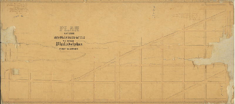 Plan (alternate image), Plan of the regulations of the 23rd Ward, First Section, Philadelphia. [Resolution Dec. 19, 1857; confirmed by Court May 19, 1862 and Feb. 15, 1871], 1862 ca.