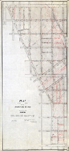 Plan, Plan of the [number omitted] section of the revision of lines and grades of the Twenty-fifth Ward Philadelphia [Ordinances 1880 and 1885; confirmed March 15, 1886], 1886
