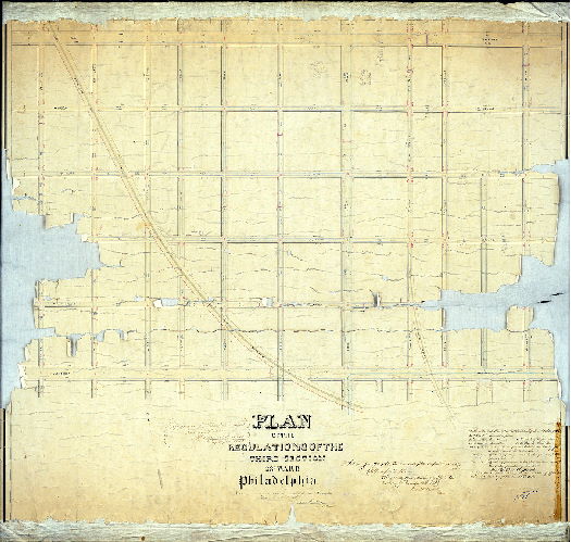 Plan (alternate image), Plan of regulations of the Third Section of the 23d Ward Philadelphia. [Resolution Dec. 19, 1857; approved Jan. 3, 1860; confirmed by Court Dec. 22, 1860], 1860