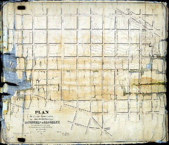 Plan, Plan of grade regulations of the Tenth Section of the Township of Blockley [Resolution Feb. 24, 860; approval noted but no date], 1860