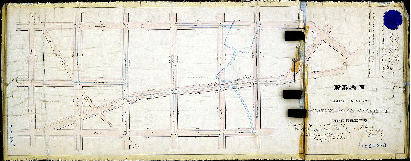 Plan, Plan of changed line of Greenway Avenue Twenty-fourth Ward, 1861