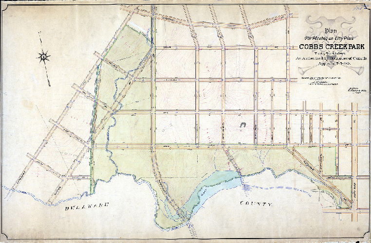 Plan (alternate image), Plan for placing on City Plan Cobbs Creek Park, Thirty-fourth Ward. [Ordinance July 7, 1908; confirmed May 3, 1909] , 1909