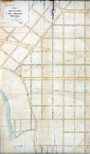 Plan, Plan of the Eleventh Section of the survey and regulation of the Twenty-first Ward of the City of Philadelphia [Ordinance Aug. 15, 1855; approved July 18, 1860; confirmed by Court May 19, 1862], 1860