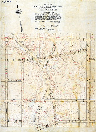 Plan, Plan of revision of lines and grades of that portion of City Plan No. 178, Twenty-second Ward Philadelphia bounded by Broad Street, Nineteenth Street, Chew Street and Fisher Avenue… [Ordinances 1892 and 1900; survey returned April 16, 1900; plan confirmed July 16, 1900], 1900